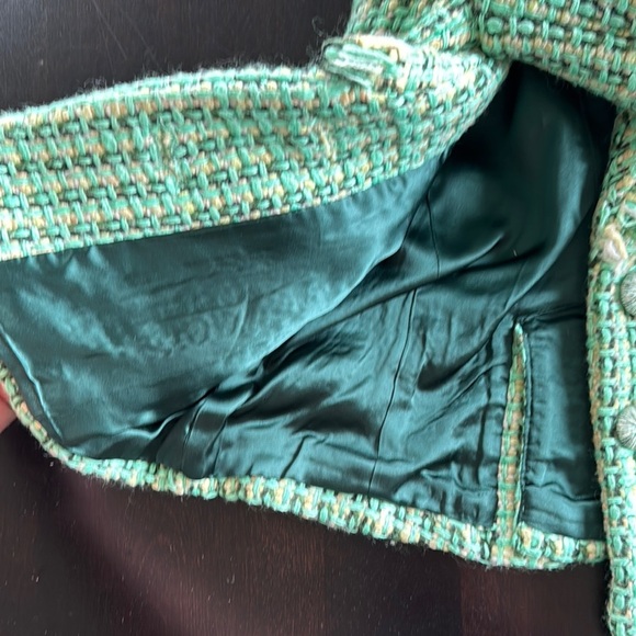 Tibi Green Blazer Tweed Jacket - Picture 5 of 5